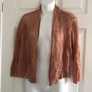 Cropped light Eileen Fisher sweater, size large.